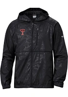 Columbia Texas Tech Red Raiders Mens Black Camo Flash Forward Light Weight Jacket