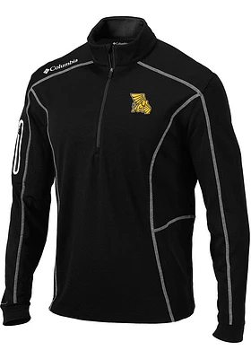 Columbia Missouri Western Griffons Mens Black Shotgun Long Sleeve Qtr Zip Pullover