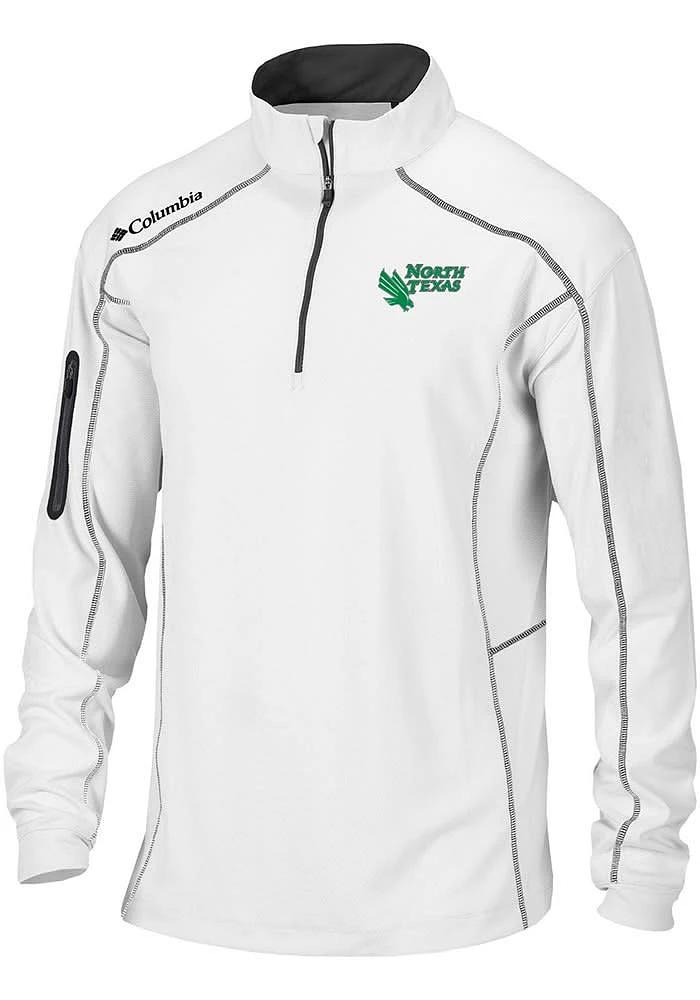 Columbia North Texas Mean Green Mens Shotgun Long Sleeve Qtr Zip Pullover