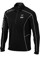 Columbia Oakland University Golden Grizzlies Mens Black Shotgun Long Sleeve Qtr Zip Pullover