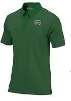 Columbia Ohio Bobcats Mens Green Sunday Short Sleeve Polo