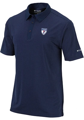 Columbia Pennsylvania Quakers Mens Navy Blue Sunday Short Sleeve Polo