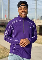 Columbia TCU Horned Frogs Mens Shotgun Long Sleeve Qtr Zip Pullover