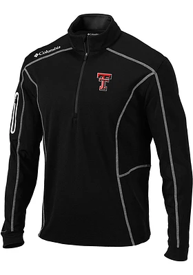 Columbia Texas Tech Red Raiders Mens Shotgun Long Sleeve Qtr Zip Pullover