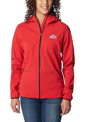 Columbia Ohio State Buckeyes Womens Red Canyon Light Weight Jacket