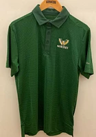 Columbia Wayne State Warriors Mens Green Sunday Short Sleeve Polo