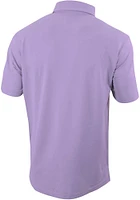 Columbia K-State Wildcats Mens Lavender Even Lie Power Cat Short Sleeve Polo