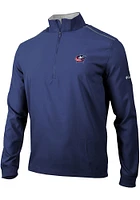 Columbia Columbus Blue Jackets Mens Navy Heat Seal Bogey's Paradise Long Sleeve Qtr Zip Pullo..