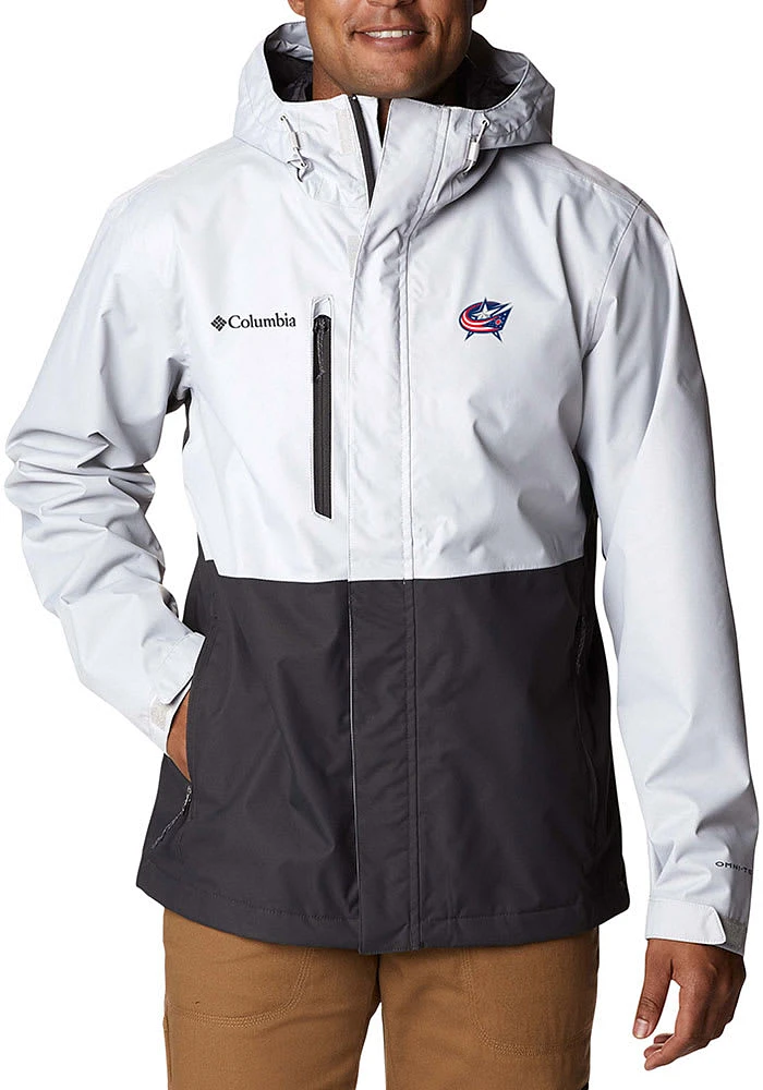 Columbia Columbus Blue Jackets Mens White Heat Seal Hikebound Light Weight Jacket