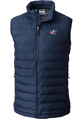 Columbia Columbus Blue Jackets Mens Navy Heat Seal Powder Lite Vest Sleeveless Jacket