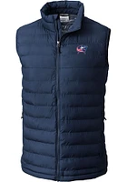 Columbia Columbus Blue Jackets Mens Navy Heat Seal Powder Lite Vest Sleeveless Jacket