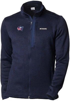 Columbia Columbus Blue Jackets Mens Navy Heat Seal Sweater Weather Medium Weight Jacket