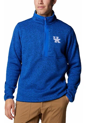 Columbia Kentucky Wildcats Mens Blue Sweater Weather Long Sleeve 1/4 Zip Pullover