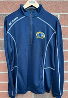 Columbia Kent State Golden Flashes Mens Navy Blue Shotgun Long Sleeve Qtr Zip Pullover