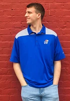 Columbia Kansas Jayhawks Mens Blue Utility Short Sleeve Polo
