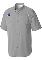 Columbia K-State Wildcats Mens Tamiami Short Sleeve Dress Shirt