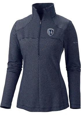 Columbia Sporting Kansas City Womens Navy Blue First Layer Qtr Zip