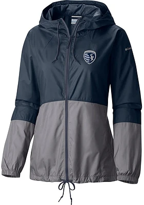 Columbia Sporting Kansas City Womens Navy Blue Flash Forward Light Weight Jacket