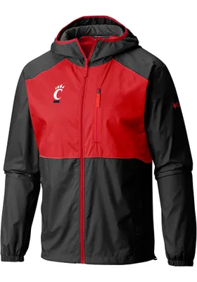 Columbia Cincinnati Bearcats Mens Black Flash Forward Logo Light Weight Jacket