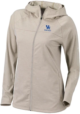 Columbia Kentucky Wildcats Womens Khaki Heat Seal Omni Wick Half Shot Light Weight Jacket