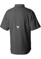 Columbia Missouri State Bears Mens Grey Tamiami Short Sleeve Dress Shirt