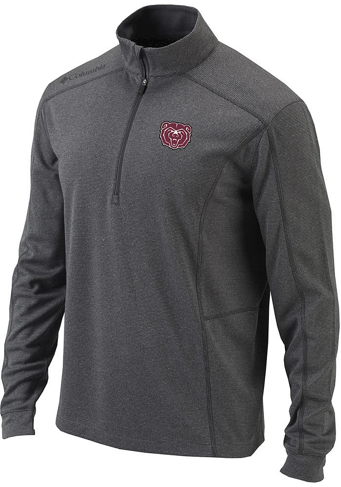 Columbia Missouri State Bears Mens Charcoal Shotgun Long Sleeve Qtr Zip Pullover