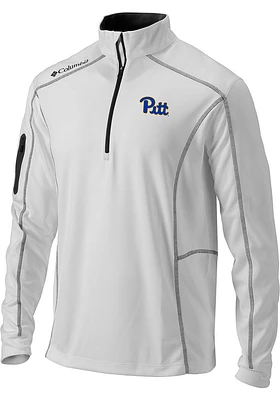 Columbia Pitt Panthers Mens Shotgun Long Sleeve Qtr Zip Pullover