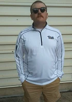 Columbia Pitt Panthers Mens Shotgun Long Sleeve Qtr Zip Pullover