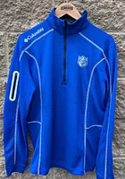 Columbia Saint Louis Billikens Mens Blue Shotgun Version Long Sleeve Qtr Zip Pullover