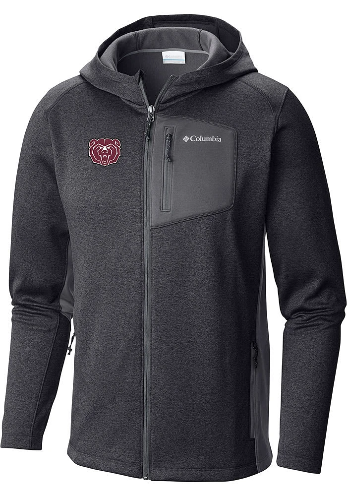 Columbia Missouri State Bears Mens Black Jackson Creek Long Sleeve Full Zip Jacket