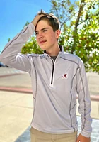 Columbia Alabama Crimson Tide Mens White Shotgun Long Sleeve Qtr Zip Pullover
