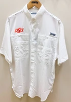 Columbia Oklahoma State Cowboys Mens White Tamiami Short Sleeve Dress Shirt