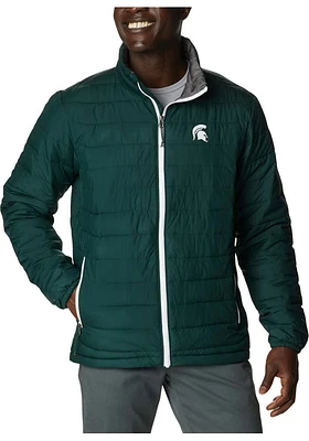 Mens Michigan State Spartans Columbia Powder Lite Heavyweight Jacket - Green