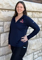 Columbia St Louis Cardinals Womens Navy Blue Bay Qtr Zip Pullover