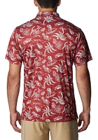 Columbia Oklahoma Sooners Mens Crimson Super Terminal Tackle Short Sleeve Polo