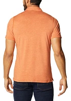 Columbia Texas Longhorns Mens Burnt Orange Tech Trail Short Sleeve Polo