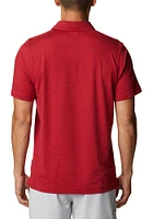 Columbia Arkansas Razorbacks Mens Crimson Tech Trail Short Sleeve Polo