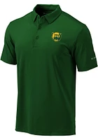 Columbia Baylor Bears Mens Green Drive Short Sleeve Polo