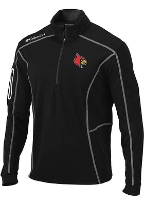 Columbia Louisville Cardinals Mens Shotgun Long Sleeve Qtr Zip Pullover