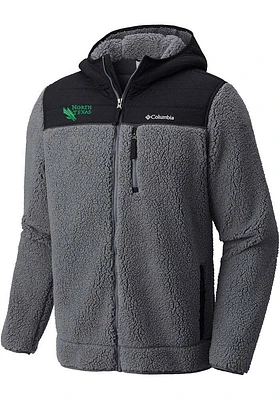 Mens North Texas Mean Green Columbia Moutainside Heavyweight Jacket - Charcoal