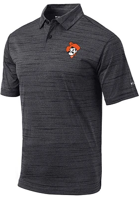 Columbia Oklahoma State Cowboys Mens Black Set Short Sleeve Polo
