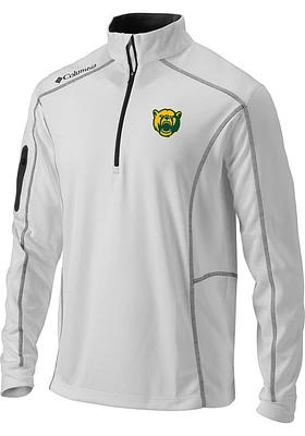 Columbia Baylor Bears Mens White Shotgun Long Sleeve Qtr Zip Pullover