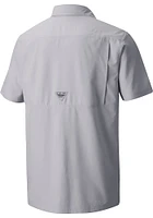 Columbia Oklahoma State Cowboys Mens Grey Slack Tide Short Sleeve Dress Shirt