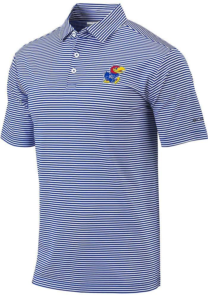 Columbia Kansas Jayhawks Mens Club Invite Short Sleeve Polo