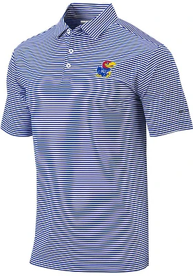 Columbia Kansas Jayhawks Mens Club Invite Short Sleeve Polo
