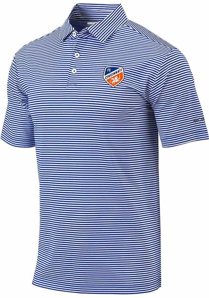 Columbia FC Cincinnati Mens Blue Club Invite Short Sleeve Polo