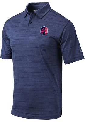 Columbia St Louis City SC Mens Navy Blue Set Short Sleeve Polo