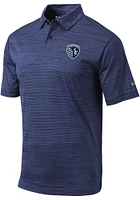 Columbia Sporting Kansas City Mens Navy Blue Set Short Sleeve Polo