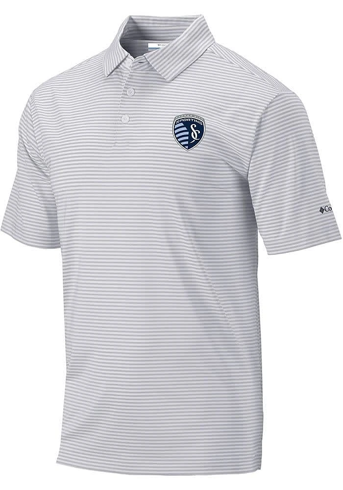 Columbia Sporting Kansas City Mens Grey Club Invite Short Sleeve Polo