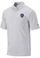 Columbia Sporting Kansas City Mens Grey Club Invite Short Sleeve Polo